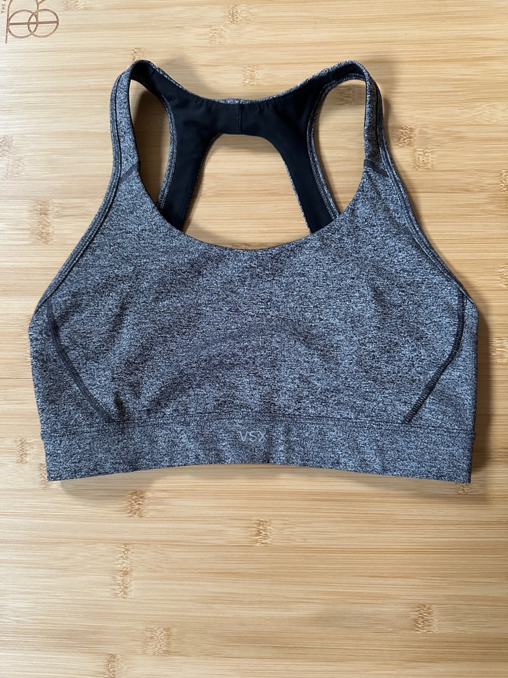 Victoria's Secret Gray Heather Open Back Sports Bra